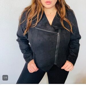 Black faux suede Jacket